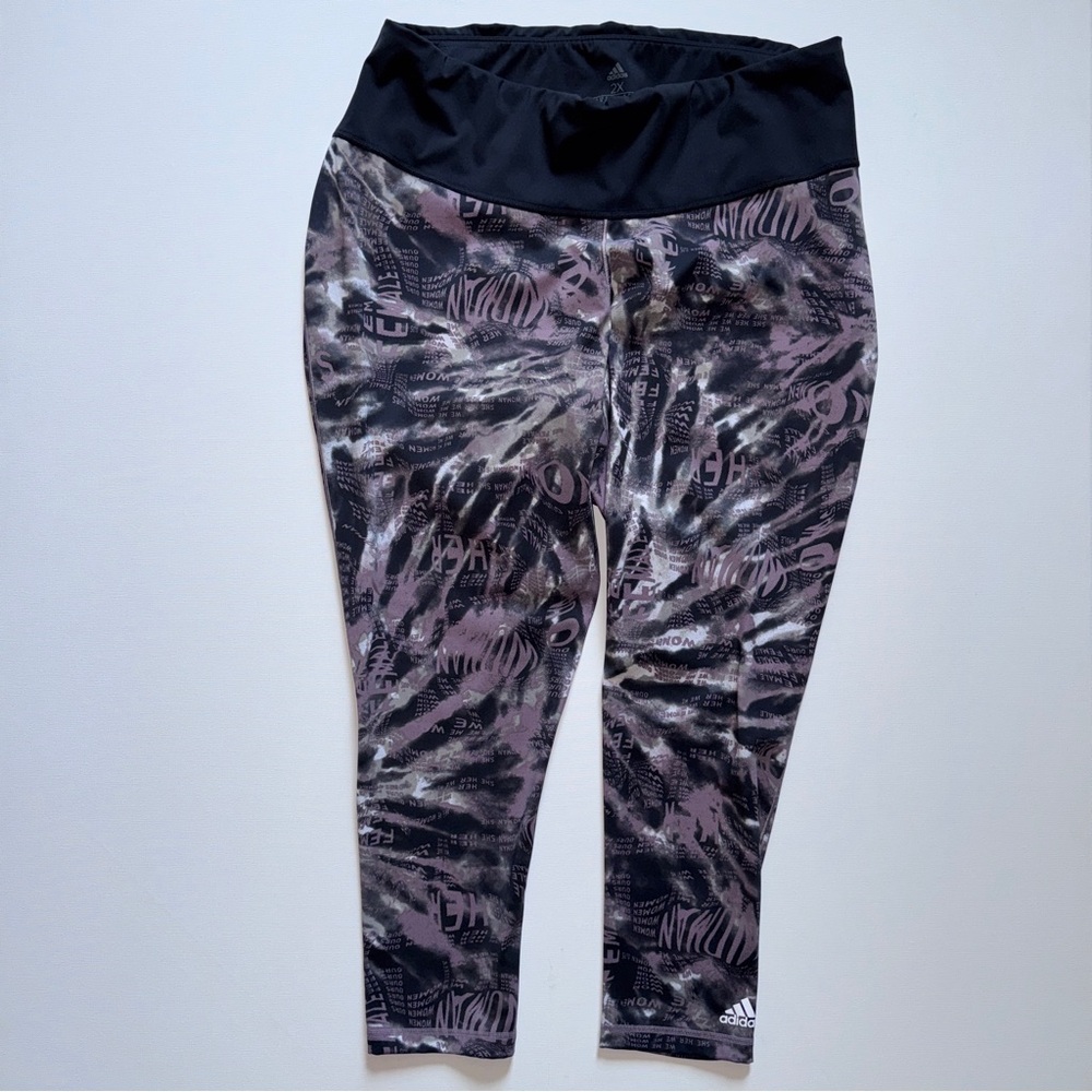 Adidas Training Tights 7/8 Crop Size 2X Plus Size International Women's Day